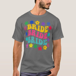 Groovy Bride  Retro Bride Trendy Wedding Girls Tri T-Shirt