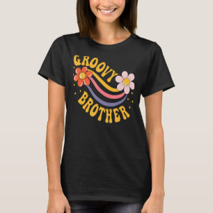 Groovy Brother 70s Aesthetic 1970's Retro Brother  T-Shirt