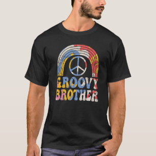 Groovy Brother 70s Aesthetic 1970's Retro Brother  T-Shirt