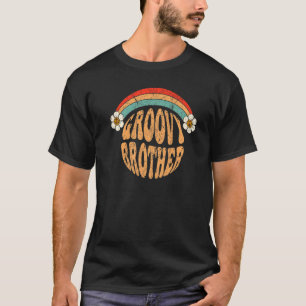 Groovy Brother 70s Aesthetic 1970's Retro Brother  T-Shirt