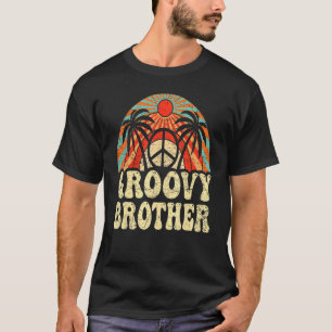 Groovy Brother 70s Aesthetic 1970's Retro Brother T-Shirt