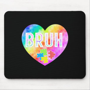 Groovy Bruh Autism Awareness Puzzle Piece For Boys Mouse Pad