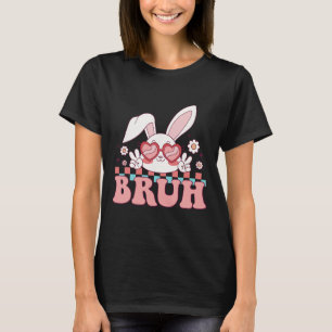 Groovy Bruh Meme Saying Happy Easter Day Bruh Boys T-Shirt