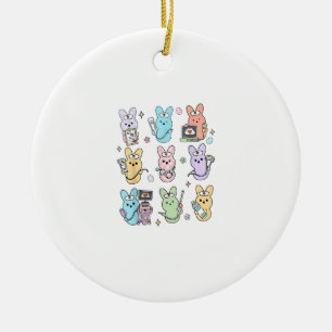 Groovy Bunnies Candy Ultrasound Tech Easter Sonogr Ceramic Tree Decoration