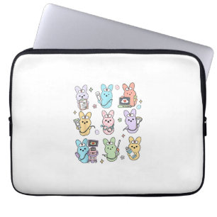 Groovy Bunnies Candy Ultrasound Tech Easter Sonogr Laptop Sleeve