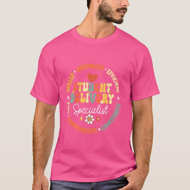 Groovy Bus Aide Driver Back to School Squad Apprec T-Shirt (Front)