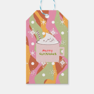 Groovy Campfire Mug Christmas Marble Swirls Gift Tags