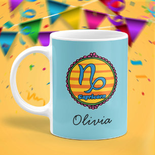 Groovy Capricorn Custom Coffee Mug