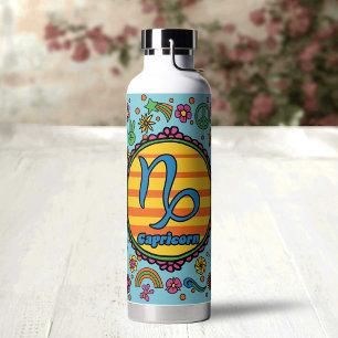 Groovy Capricorn Custom Water Bottle
