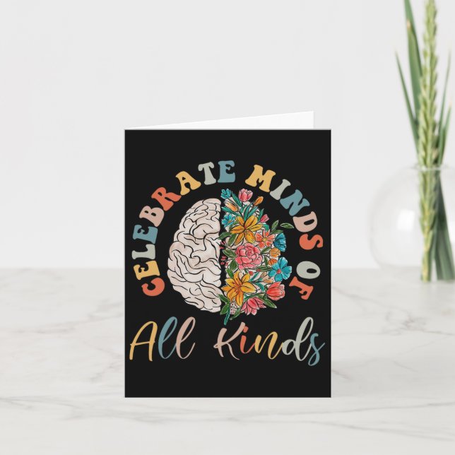 Groovy Celebrate Minds Of All Kinds Neurodiversity Card (Front)
