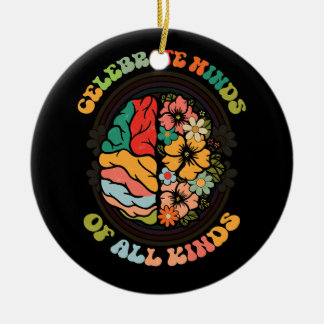 Groovy Celebrate Minds Of All Kinds Neurodiversity Ceramic Tree Decoration