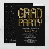 Groovy Charm EDITABLE COLOR Graduation Invitation