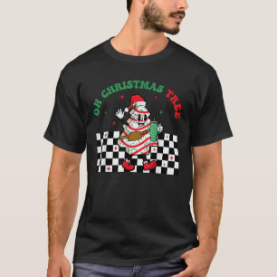 Groovy Checkered Oh Christmas Tree Cakes for Cake  T-Shirt