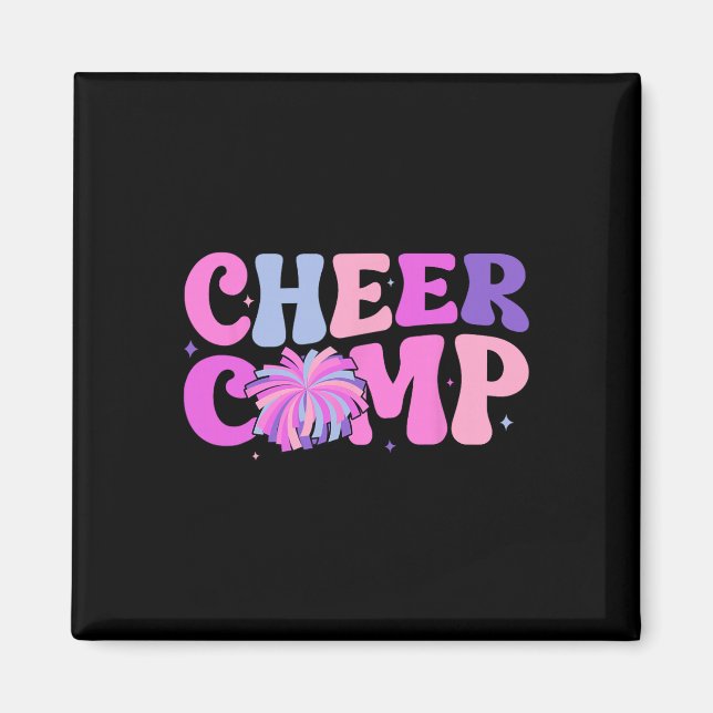 Groovy Cheer Comp Day Cheerleading Competition Day Magnet (Front)