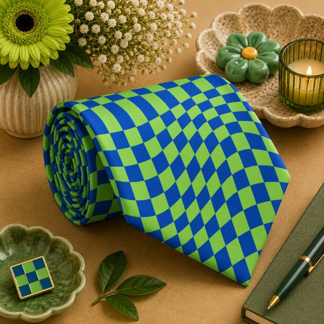 Groovy Chequerboard, Y2K 90s  Tie (Creator Uploaded)