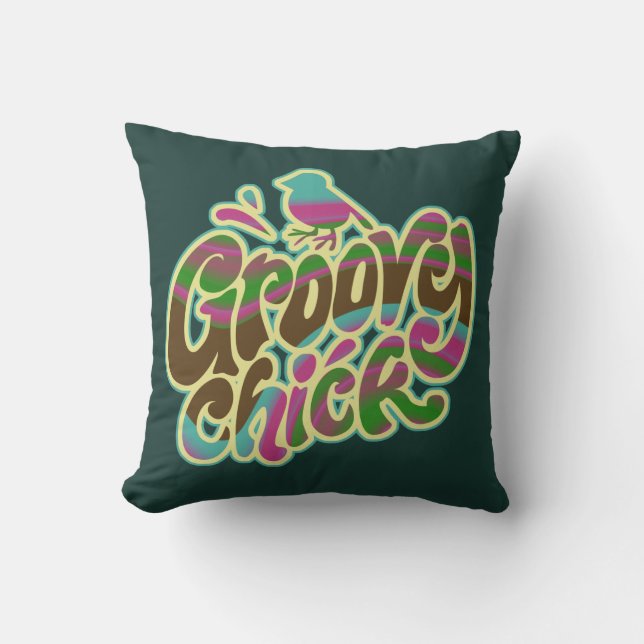 Groovy Chick Cushion (Front)