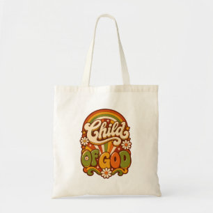 Groovy Child Of God Vintage 70s Gift Faith Art Tote Bag