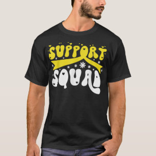 Groovy Childhood Cancer Support Squad Warrior Figh T-Shirt