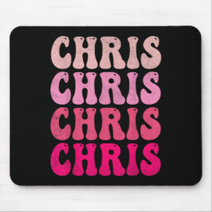 Groovy Chris First Name D I Love Chris Tees Meme  Mouse Pad