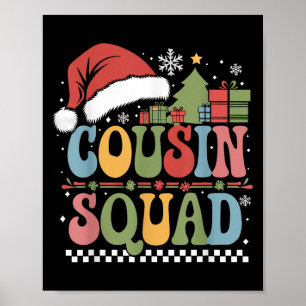 Groovy Christmas Cousin Squad Xmas Matching Boys G Poster