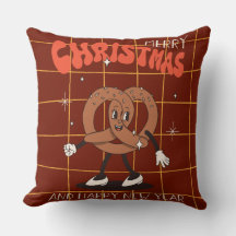 Groovy Christmas Day Throw Pillow
