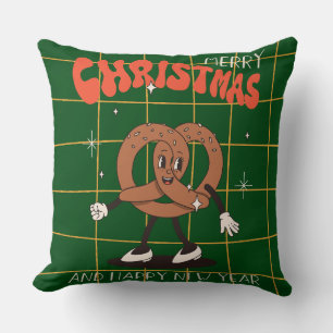 Groovy Christmas Day Throw Pillow