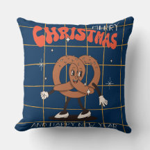 Groovy Christmas Day Throw Pillow