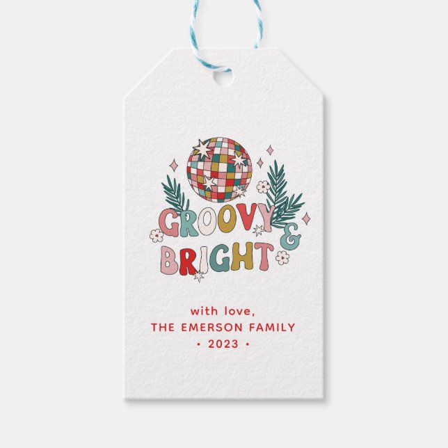 Groovy Christmas Gift Tag (Front)