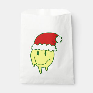 groovy christmas happy face santa dripping favour bags