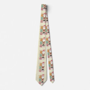 groovy christmas santa reindeer snowman ho ho ho tie