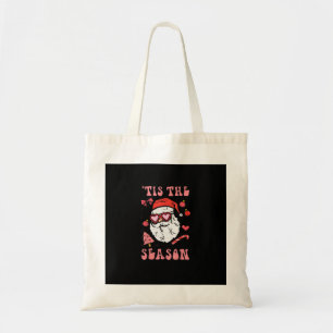 Groovy Christmas Santa Tis The Season Tote Bag