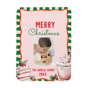Groovy Christmas Sweet Treats Photo Magnet