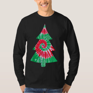 Groovy Christmas Tie Dye Tree Tye Die Tee Top