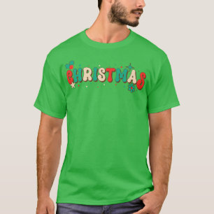 Groovy Christmas Vibes Merry Christmas Family Paja T-Shirt