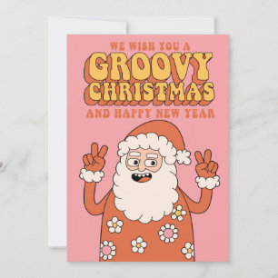 Groovy Christmas Wishes Peace Love & Holiday Cheer Card