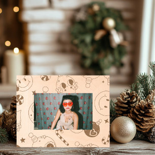 Groovy Christmas Wooden  Etched Frames