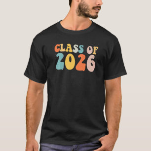 Groovy Class Of 2026 Senior Junior 12th Grade Back T-Shirt