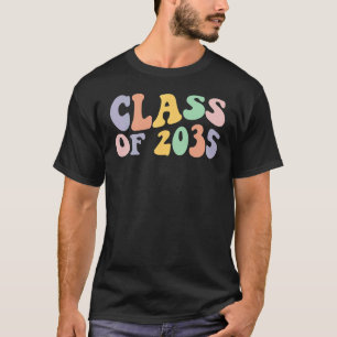Groovy Class Of 2035 Kindergarten Graduation Schoo T-Shirt