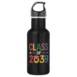 Groovy Class Of 2039 Graduation Senior 2039 532 Ml Water Bottle