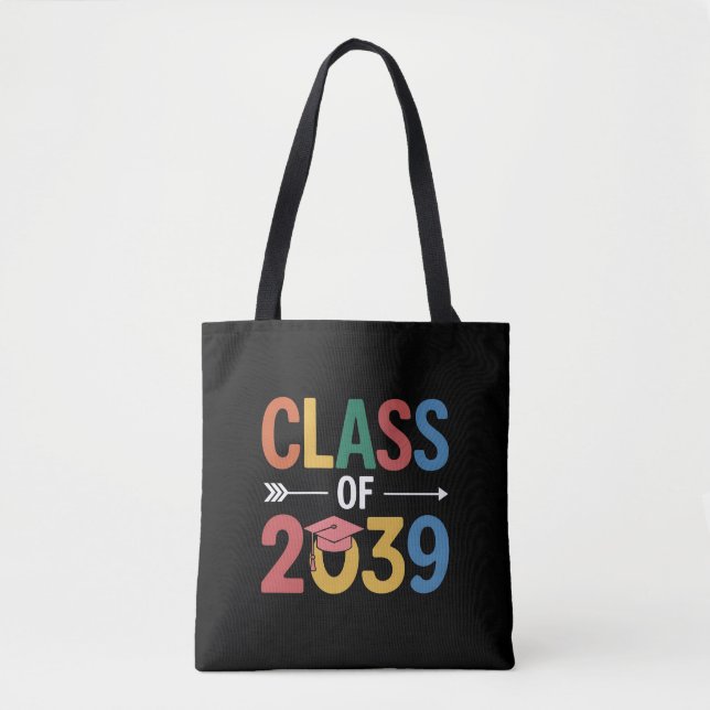 Groovy Class Of 2039 Graduation Senior 2039 Tote Bag (Front)