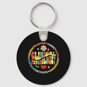 Groovy Clinical Psychologist Graduation Health Key Ring