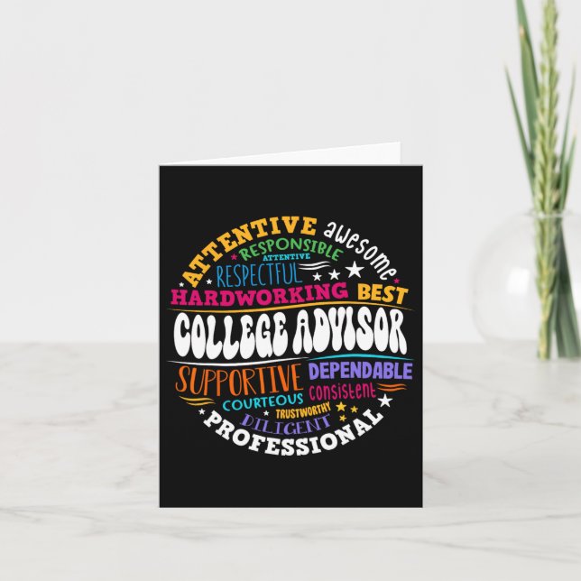 Groovy College Advisor Appreciation Week Back To S Card (Front)