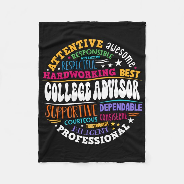 Groovy College Advisor Appreciation Week Ck To Sch Fleece Blanket (Front)