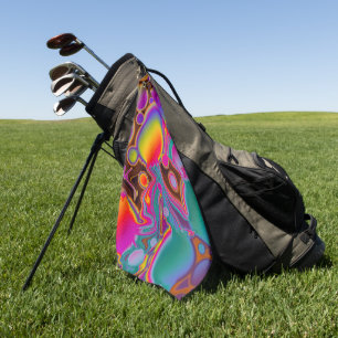 Groovy Color Burst Golf Towel