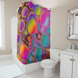 Groovy Colour Burst Shower Curtain