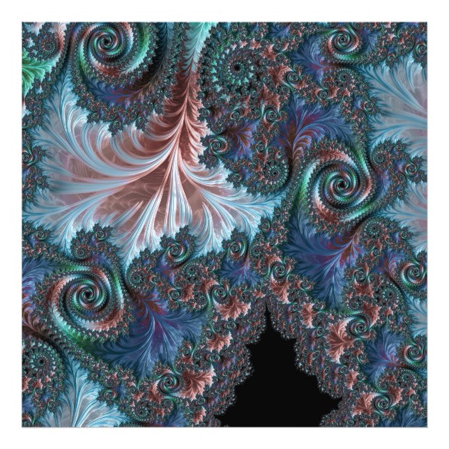 Groovy Colourful Boho Hippie Mandelbrot Fractal Ar Photo Print (Front)