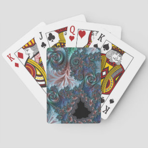 Groovy Colourful Boho Hippie Mandelbrot Fractal Ar Playing Cards