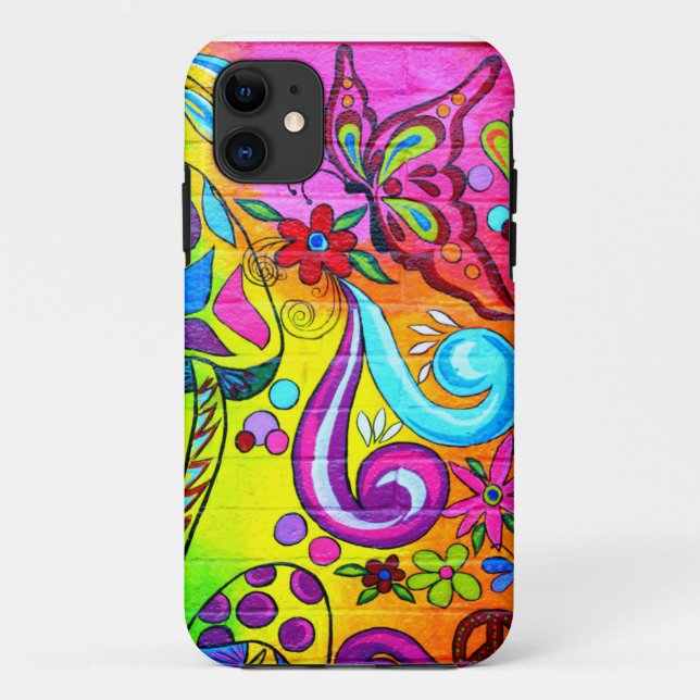 groovy colourful butterfly case (Back)