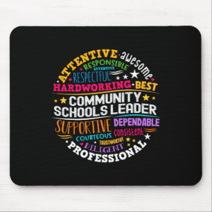 Groovy Community Schools Leader Spreading Positivi Mouse Pad