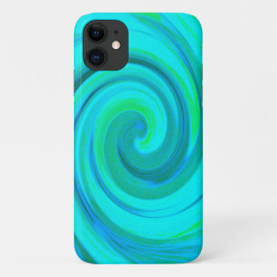 Groovy Cool Abstract Aqua Liquid Art Swirl Case-Mate iPhone Case